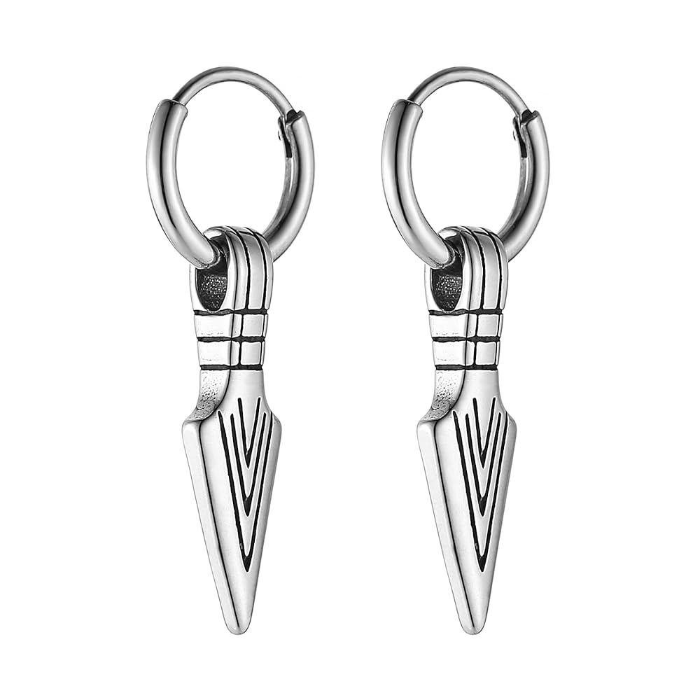 Amazon.com: HZMAN Stainless Steel Arrow Dangle Drop Earrings